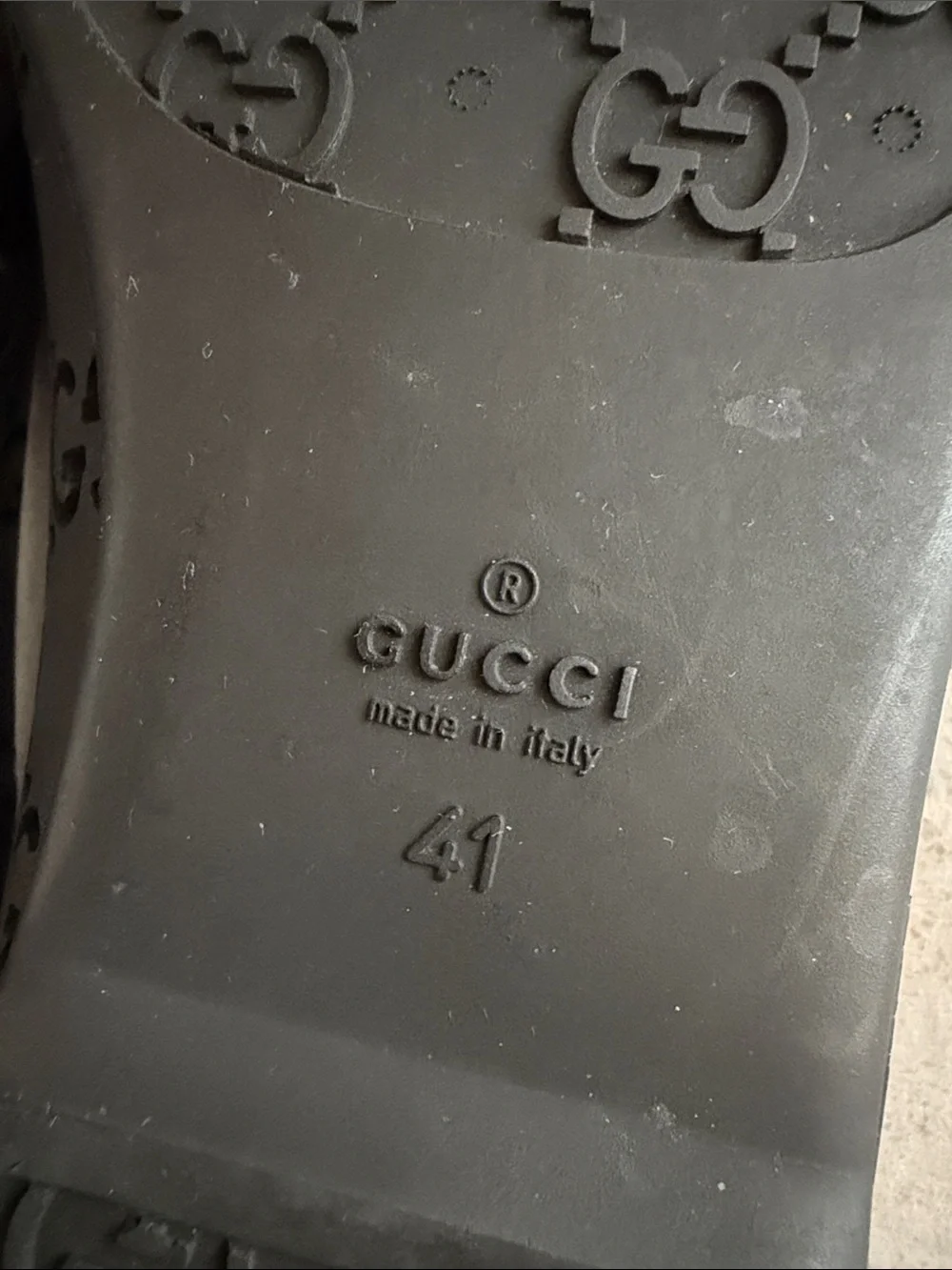 Gucci Black Rubber Ballet Flats Size 41 - Picture 6 of 9